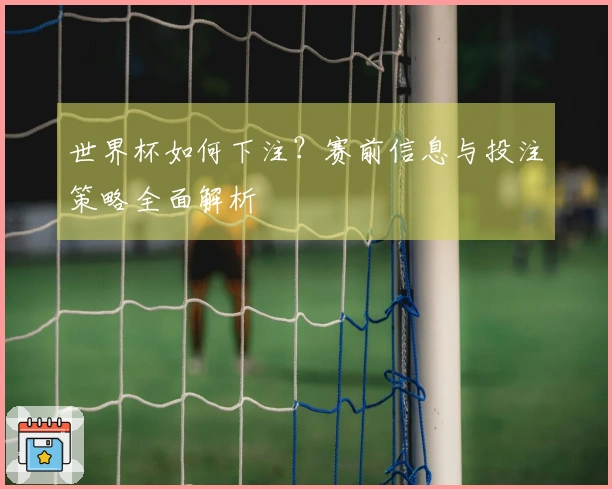 世界杯如何下注？赛前信息与投注策略全面解析